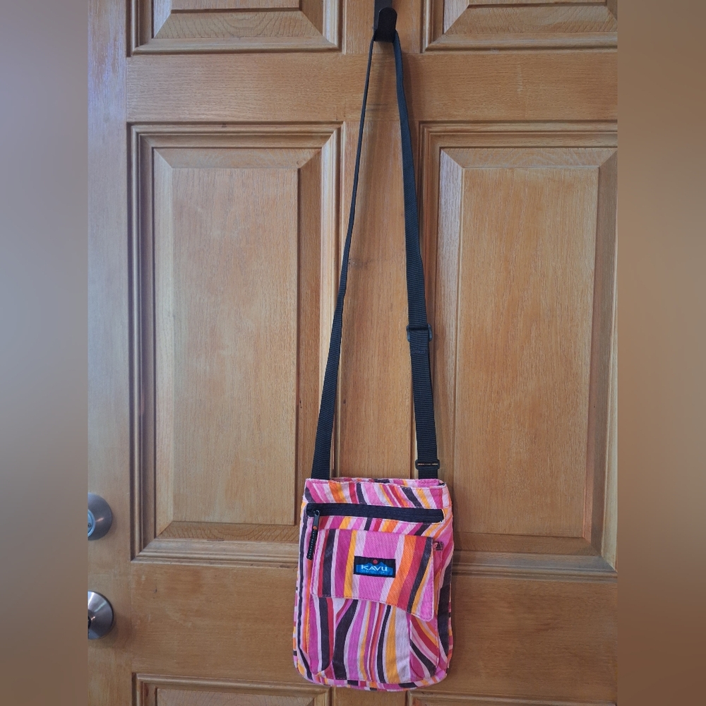 Kavu Multicolor Striped Crossbody Bag